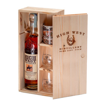 High West Whiskey Rendezvous 0,7l 46% + 2 glasses Giftbox - 3
