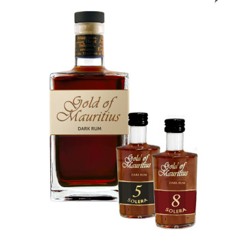 Gold of Mauritius Rum  40% 0,7l + 5Y 0,05l + 8Y 0,05l Giftbox - 2