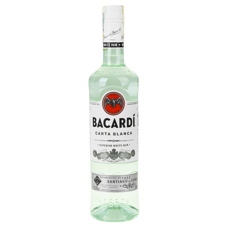 Bacardi Carta Blanca 0,7l 37,5% + illuminated cup | Excaliburshop