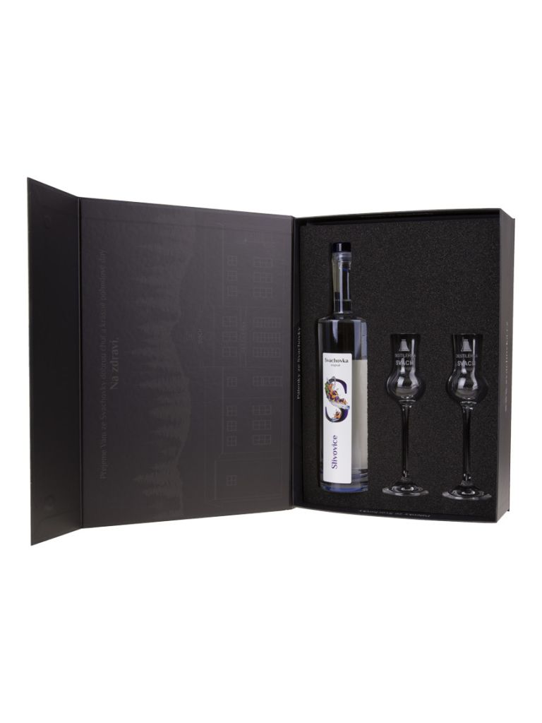 Svachovka sada Slivovice  0,5l 45% +2 glasses