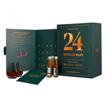 Advent calendar 24 Days of Rum 24x20ml 43,7% + 2 glasses - 1