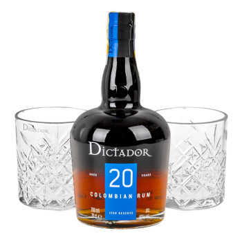Dictador 20Y 0,7l 40% +2 Glass Giftbox - 2