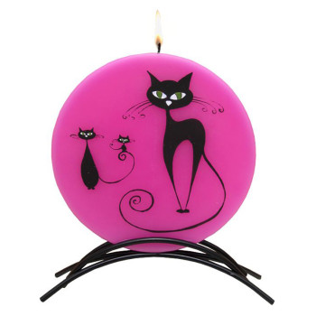 BELLECANDLES Magenta Cat		 - 1